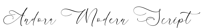 Andora Modern Script Font Image