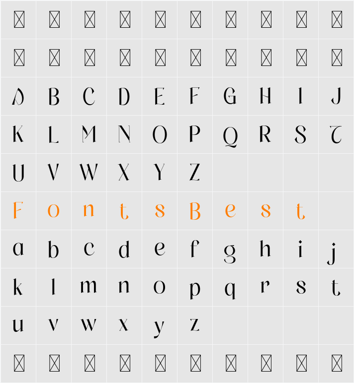 Thalica Character Map