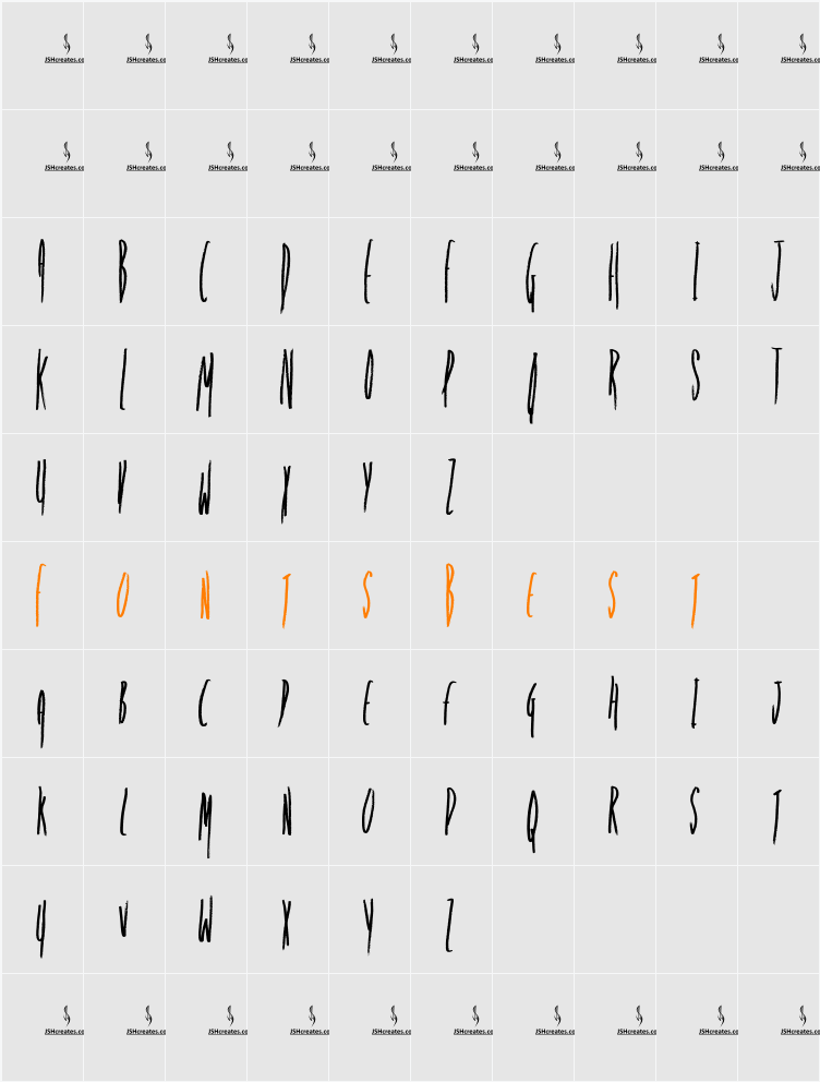 Lazy Bones Character Map