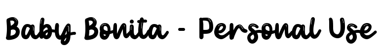 Baby Bonita - Personal Use Font Image