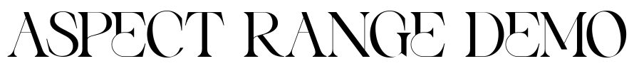 ASPECT RANGE DEMO Font Image