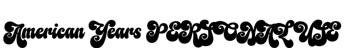 American Years PERSONAL USE Font Image