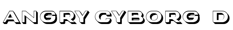 Angry Cyborg 3D Font Image