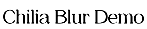 Chilia Blur Demo Font Image