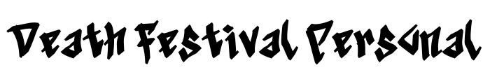 Death Festival Personal Font Image