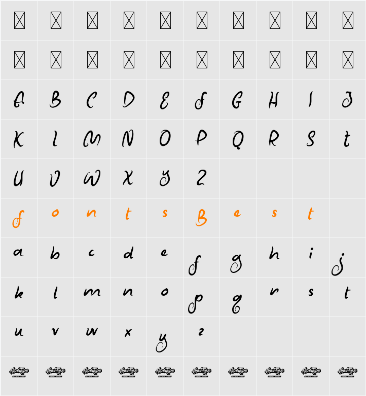 MangoDelightDemo Character Map