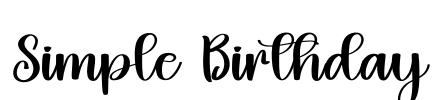 Simple Birthday Font Image