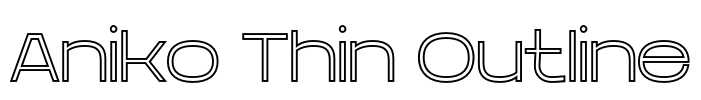 Aniko Thin Outline Font Image