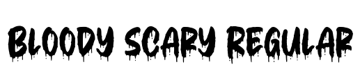 Bloody Scary Regular Font Image