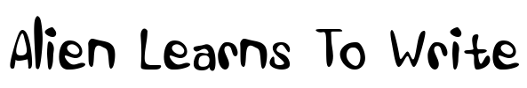 Alien Learns To Write