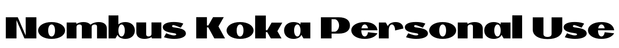 Nombus Koka Personal Use Font Image