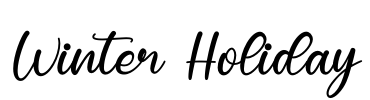 Winter Holiday Font Image