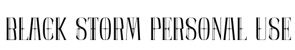 Black Storm Personal Use Font Image