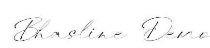 Bhasline Demo Font Image