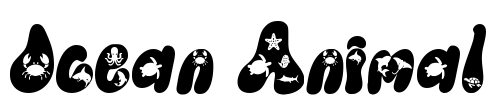 Ocean Animal Font Image