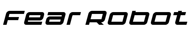 Fear Robot Font Image