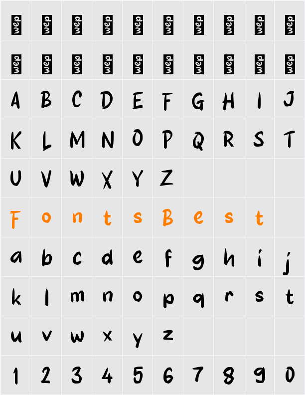 i Icika Character Map