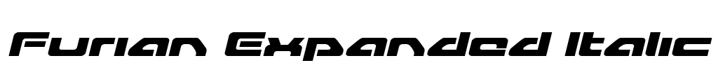 Furian Expanded Italic Font Image