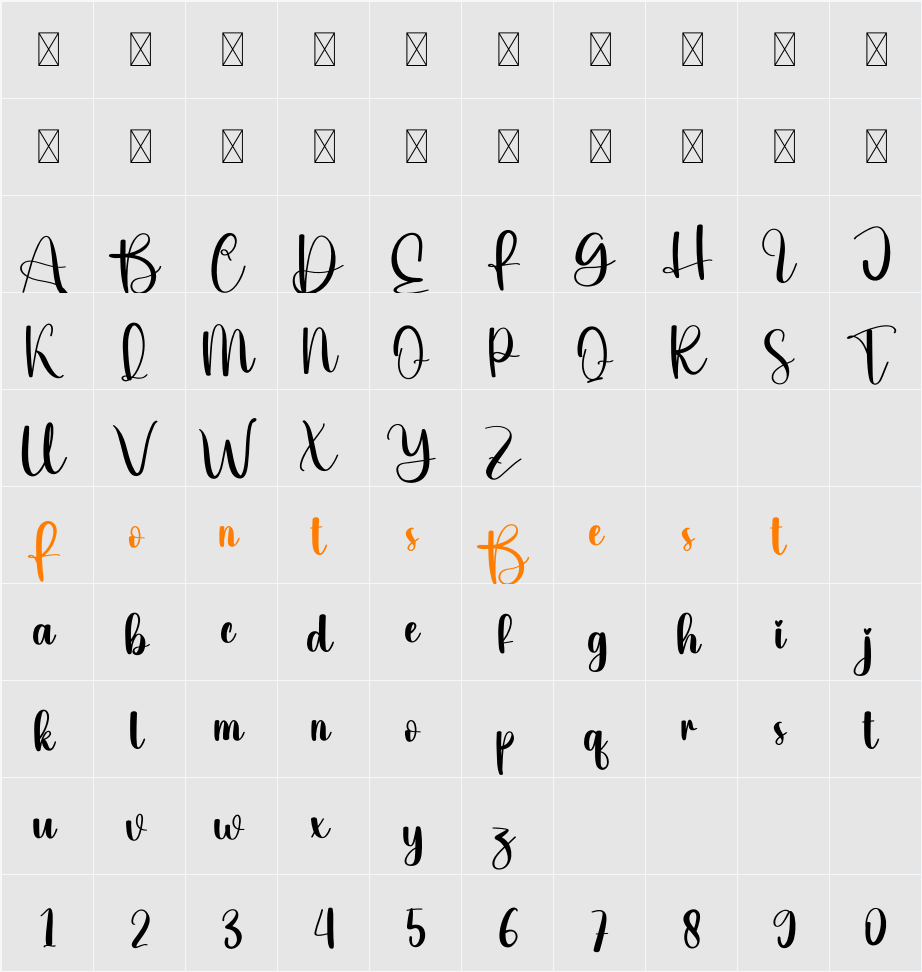 Fine Character Map