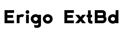 Erigo ExtBd Font Image