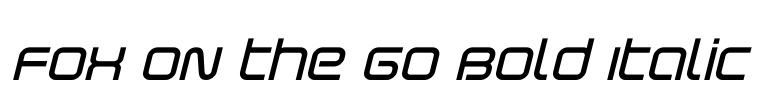 Fox on the Go Bold Italic Font Image