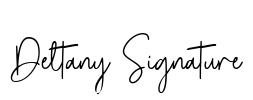 Deltany Signature Font Image