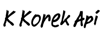 K Korek Api Font Image