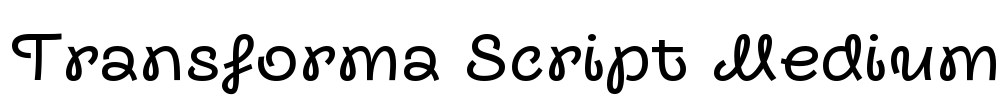 Transforma Script Medium Font Image