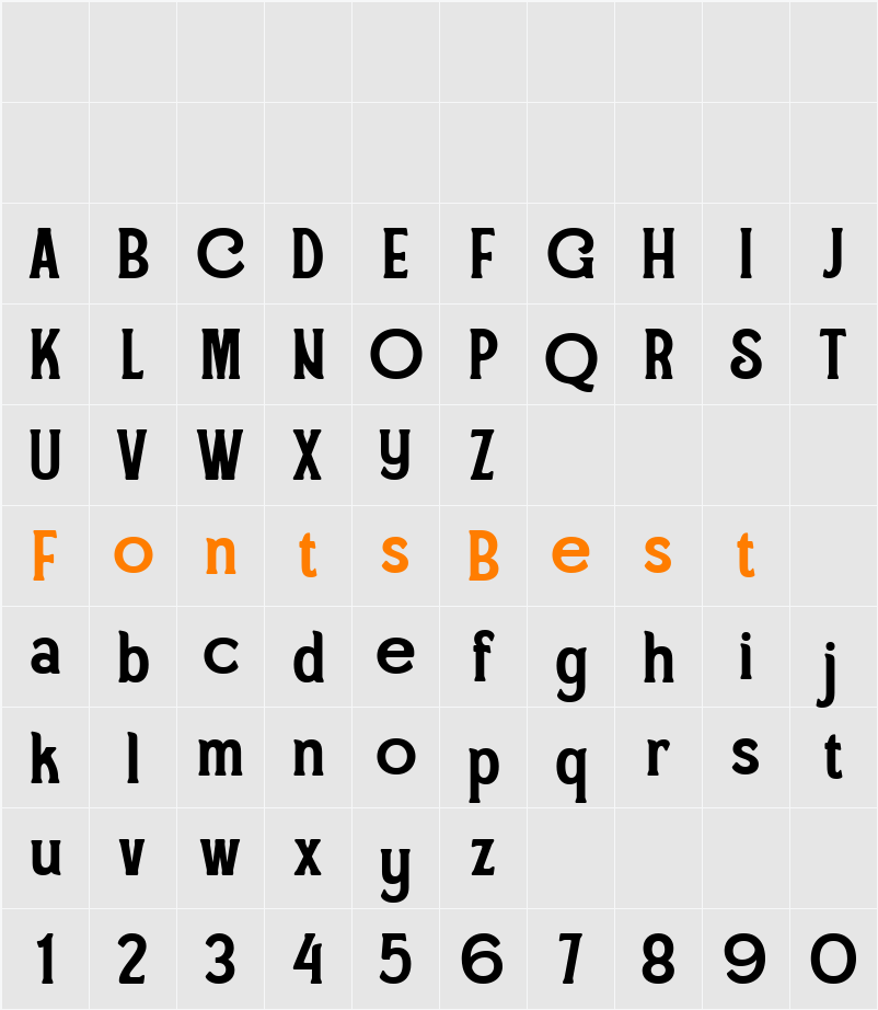 Cheto Character Map