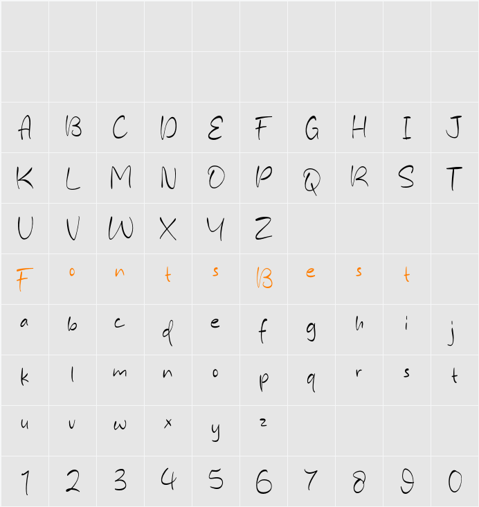 Omantha Signature Character Map