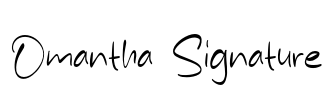 Omantha Signature Font Image