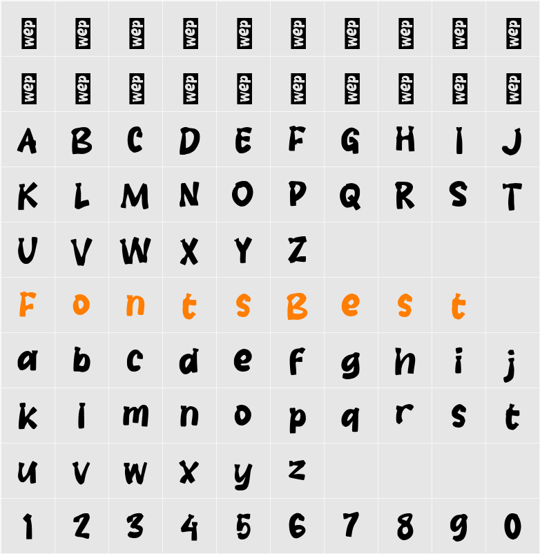 K Kucing Character Map
