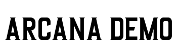 Arcana DEMO Font Image