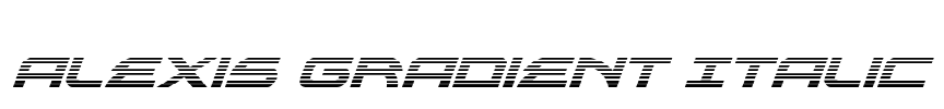 Alexis Gradient Italic Font Image