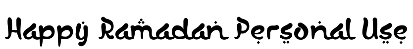 Happy Ramadan Personal Use Font Image