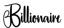 Billionaire Font Image