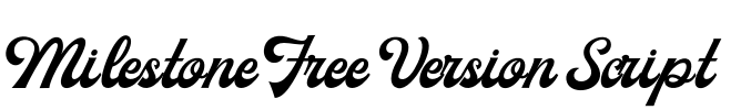 Milestone Free Version Script Font Image