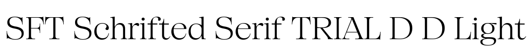 SFT Schrifted Serif TRIAL D D Light Font Image