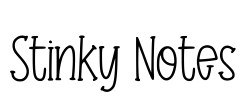 Stinky Notes Font Image