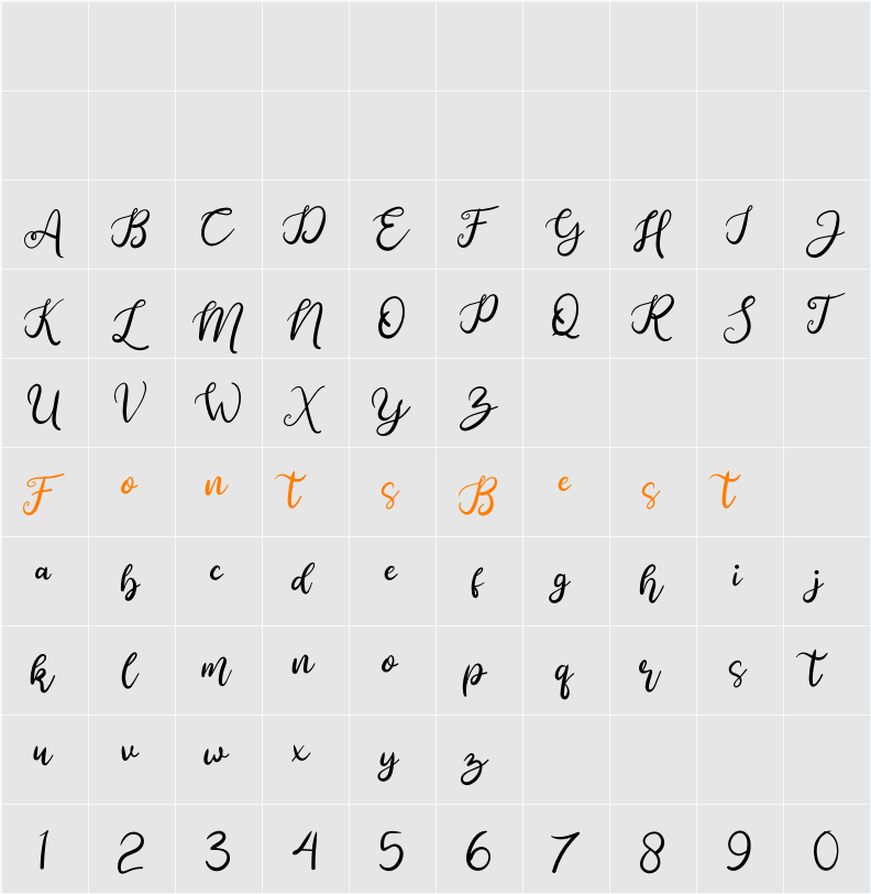 Anjellic Dafont Character Map