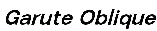Garute Oblique Font Image