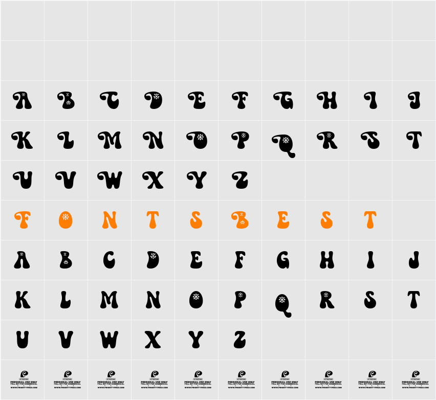 Yonky Display DEMO Character Map