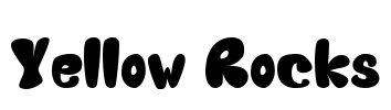 Yellow Rocks Font Image