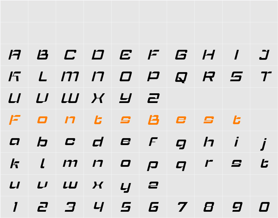Rigsport Character Map