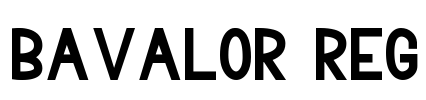 Bavalor Reg Font Image
