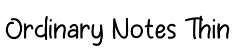 Ordinary Notes Thin Font Image