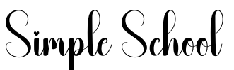 Simple School Font Image