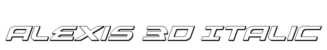 Alexis 3D Italic Font Image