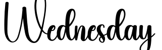 Wednesday Font Image