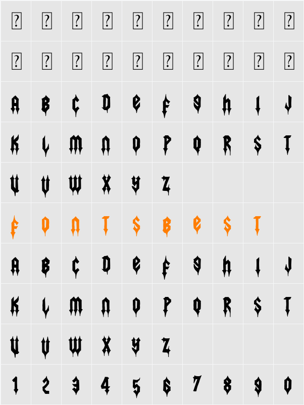 AC+AB Character Map
